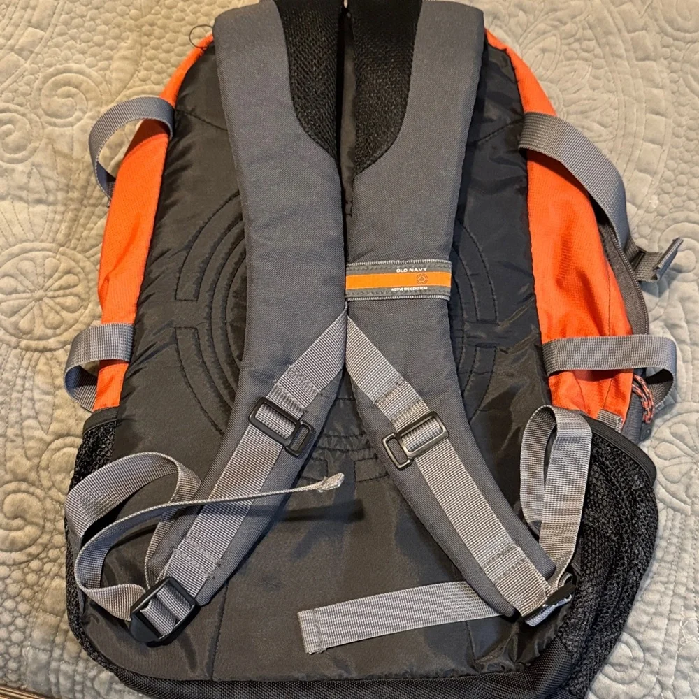 Old Navy Charcoal and Tangerine Backpack